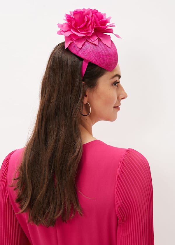 Flower Detail Pillbox Fascinator