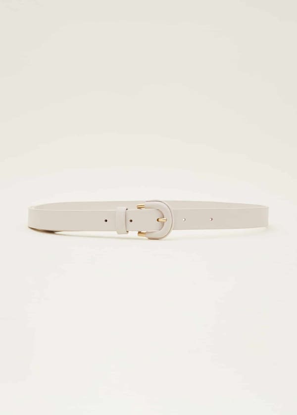 Self Covered Leather Waist Belt