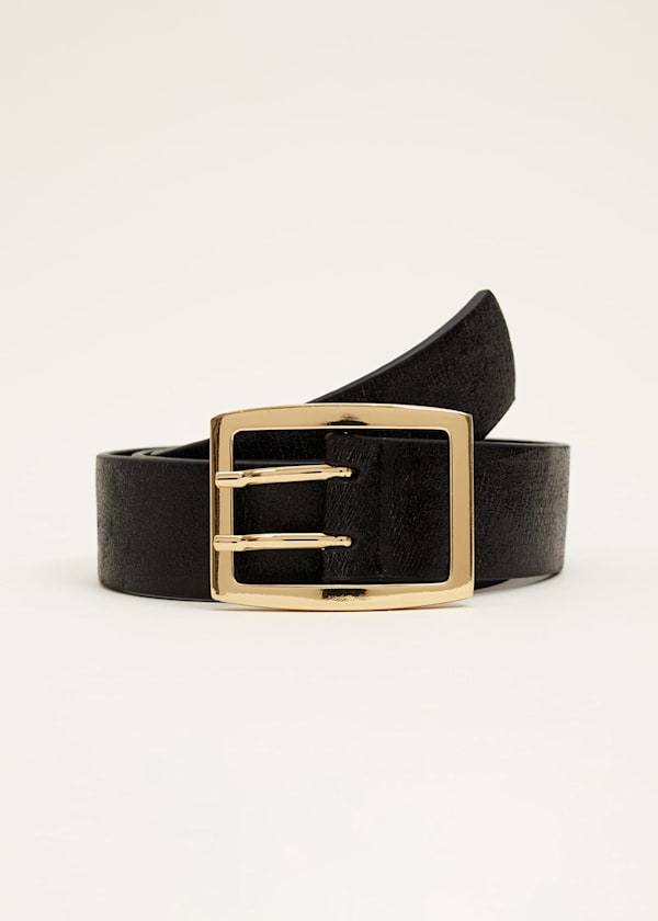 Wide Leather Waist Belt