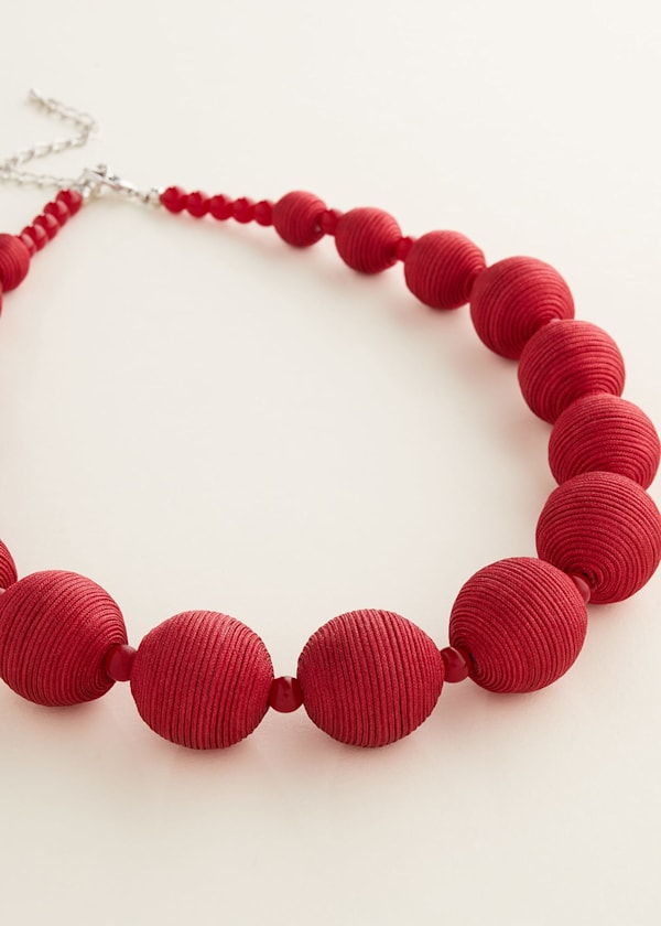 Wrapped Beaded Necklace