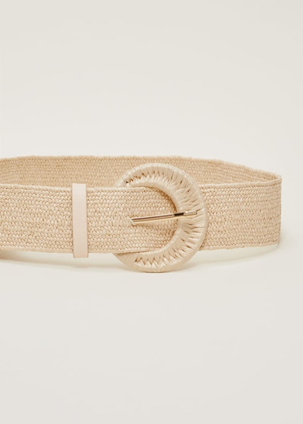 Wide Plaited Waist Belt