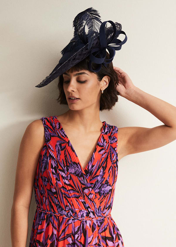 Navy Fascinator