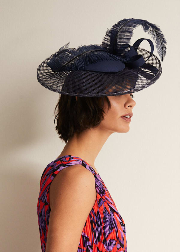 Navy Fascinator