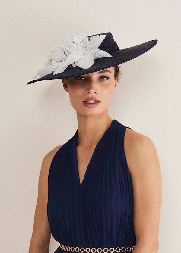 Flower Detail Boater Fascinator