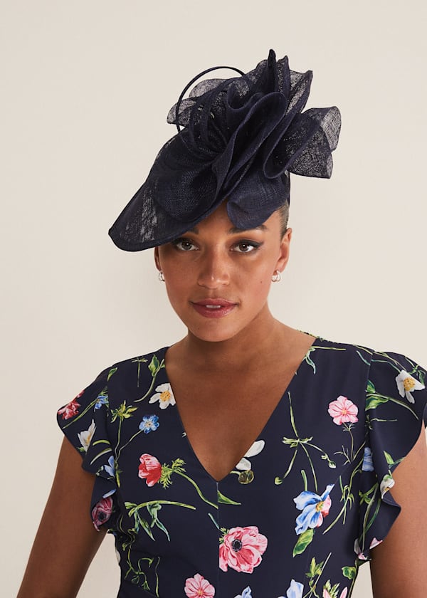 Navy Fascinator