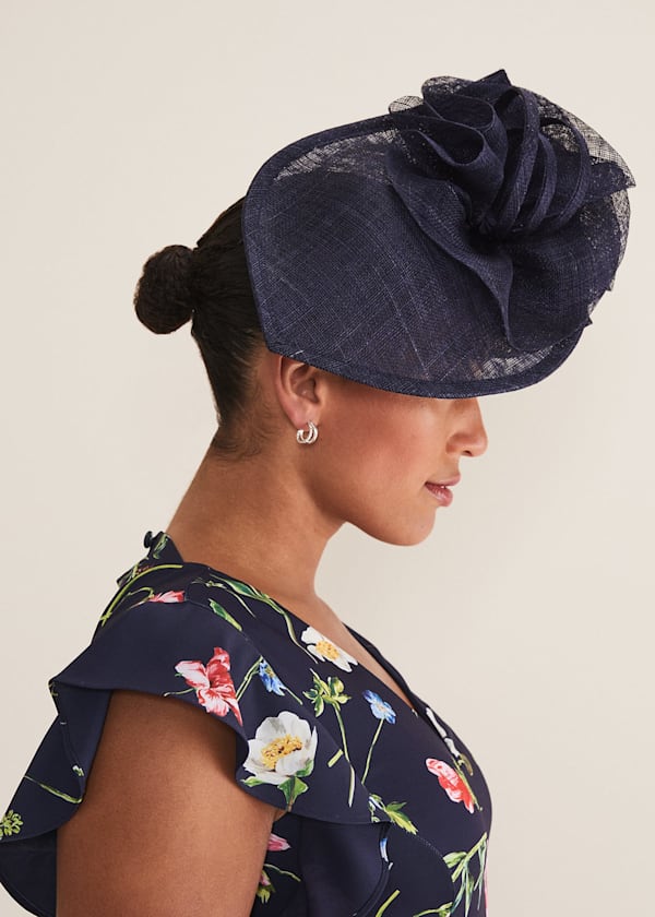 Navy Fascinator