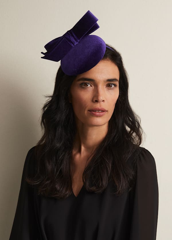 Velvet Bow Pillbox Fascinator