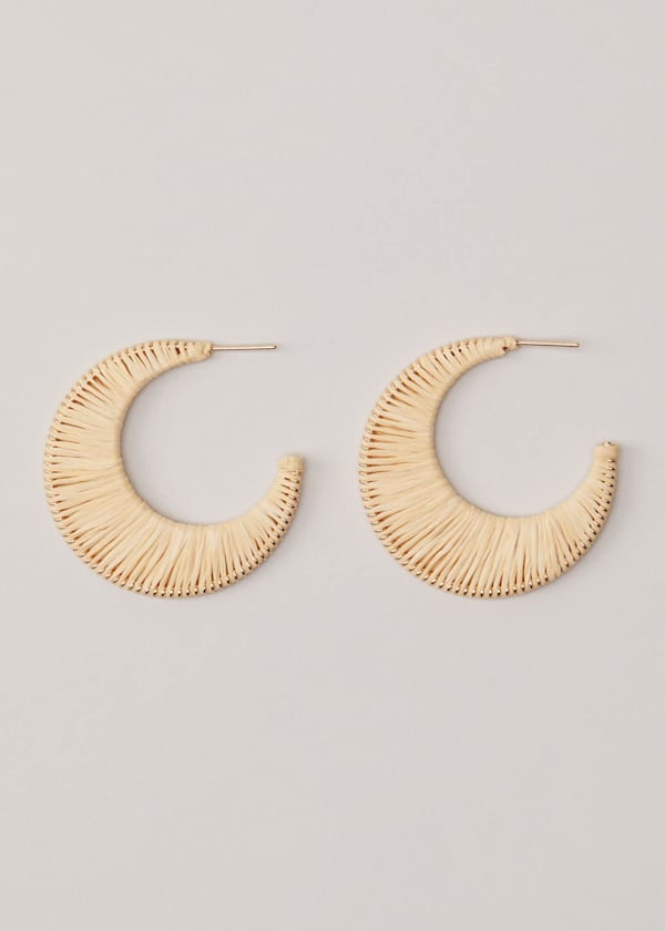 Raffia Hoop Earrings