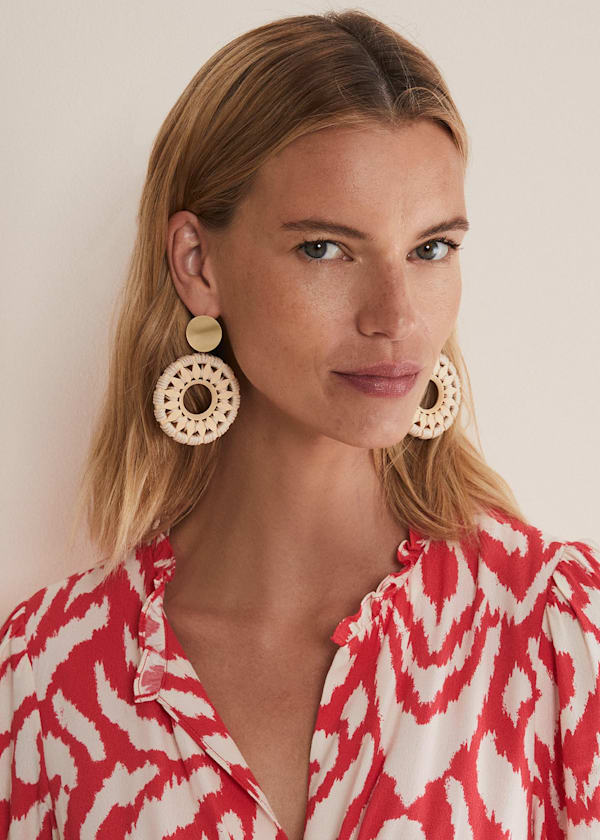 Pattern Drop Earrings