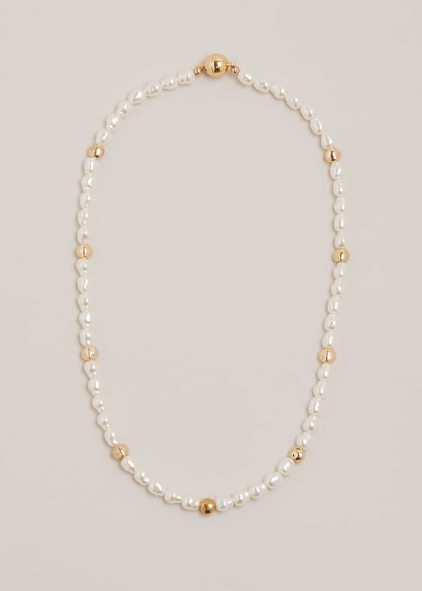 Pearl And Bead Necklace