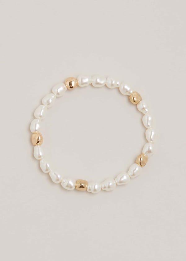 Pearl And Bead Bracelet
