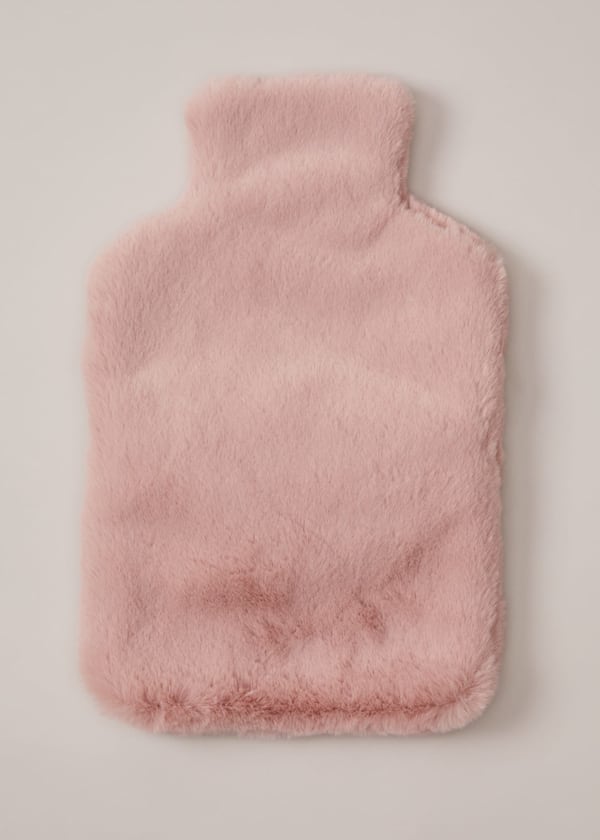 Pink Faux Fur Hot Water Bottle