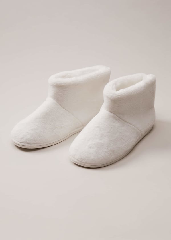 Faux Fur Slipper Boots