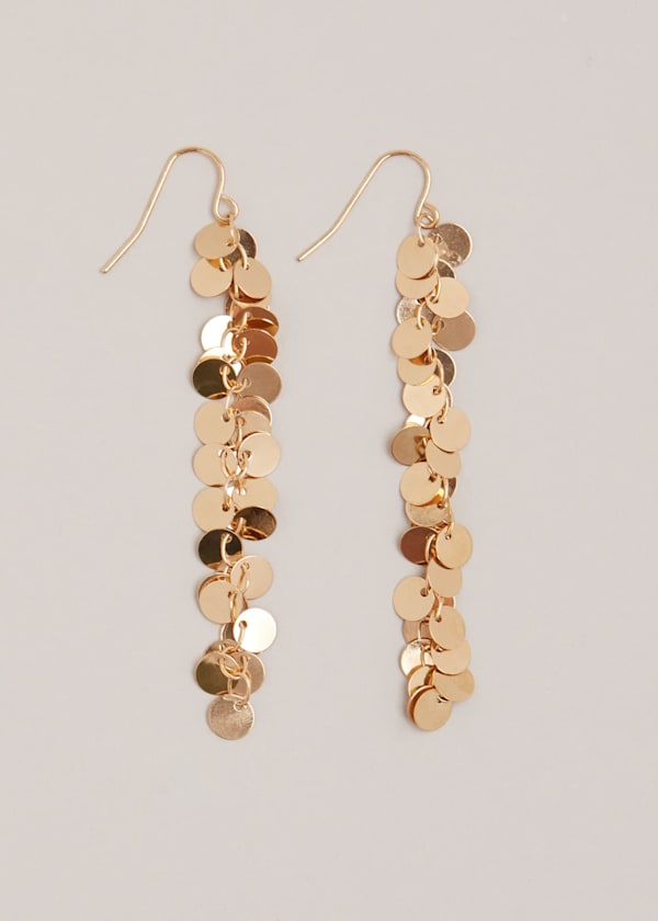 Gold Cluster Drop Earrings