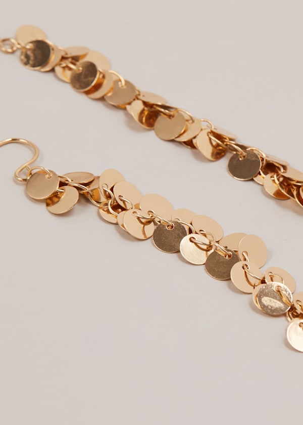 Gold Cluster Drop Earrings