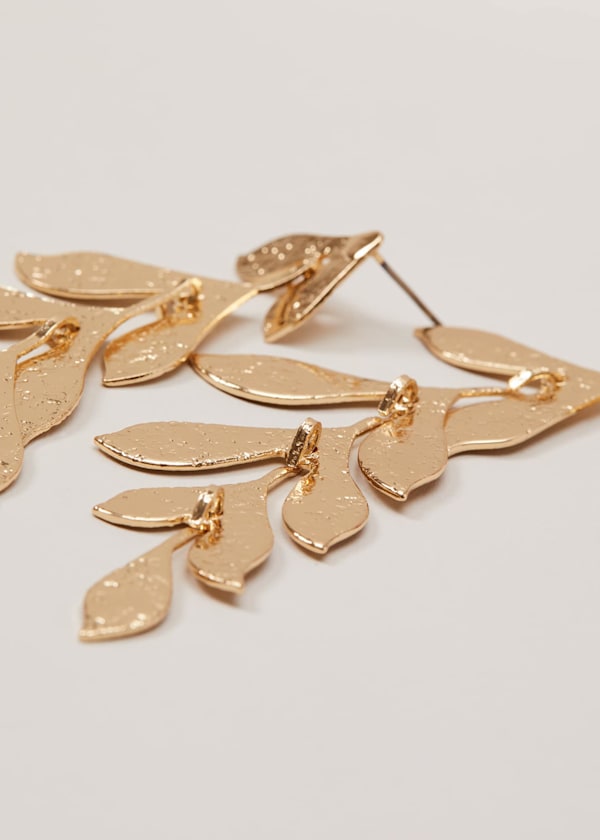 Long Petal Drop Earrings