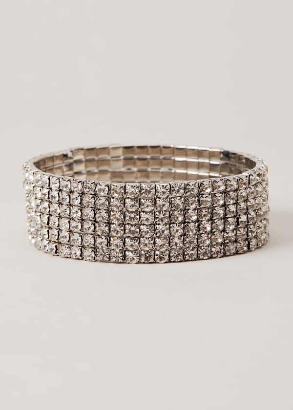 Silver Sparkle Cuff Bracelet