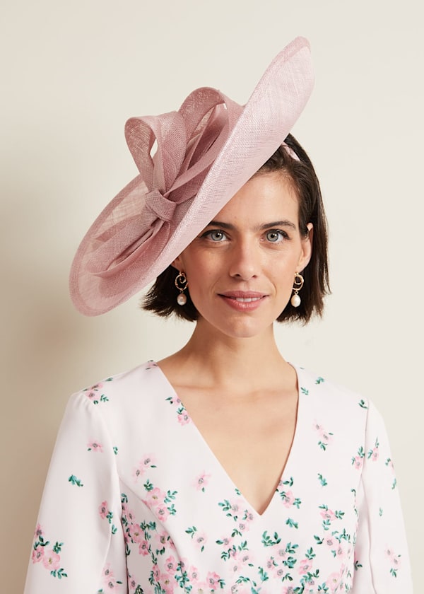 Blush pink clearance wedding hats