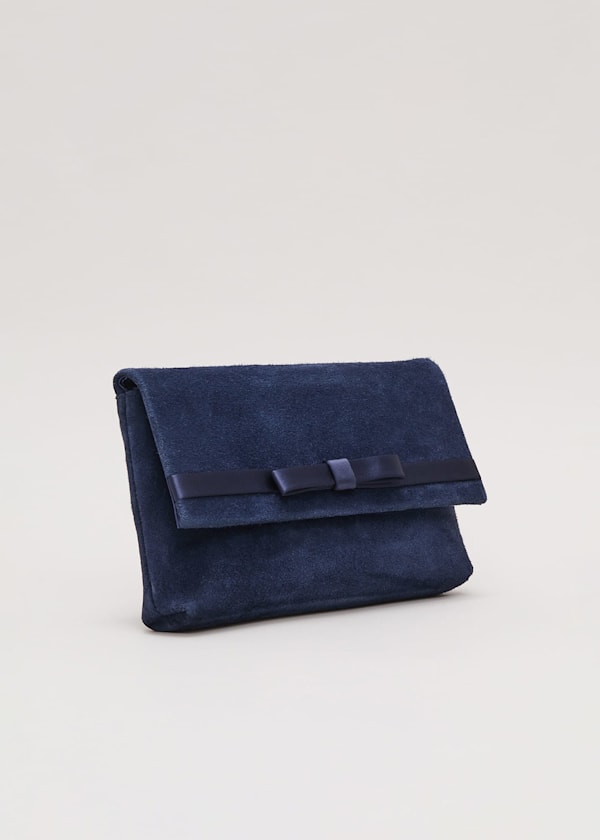 Satin Trim Bow Bag