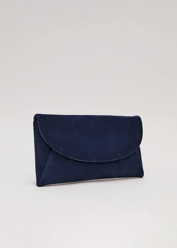 Suede Clutch Bag