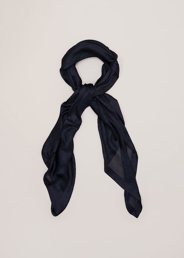 Satin Trim Scarf