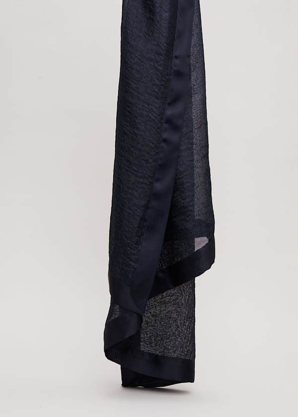Satin Trim Scarf