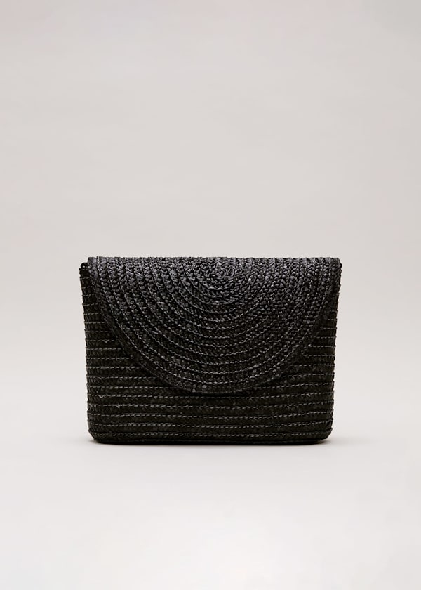 Oversize-Clutch aus Stroh