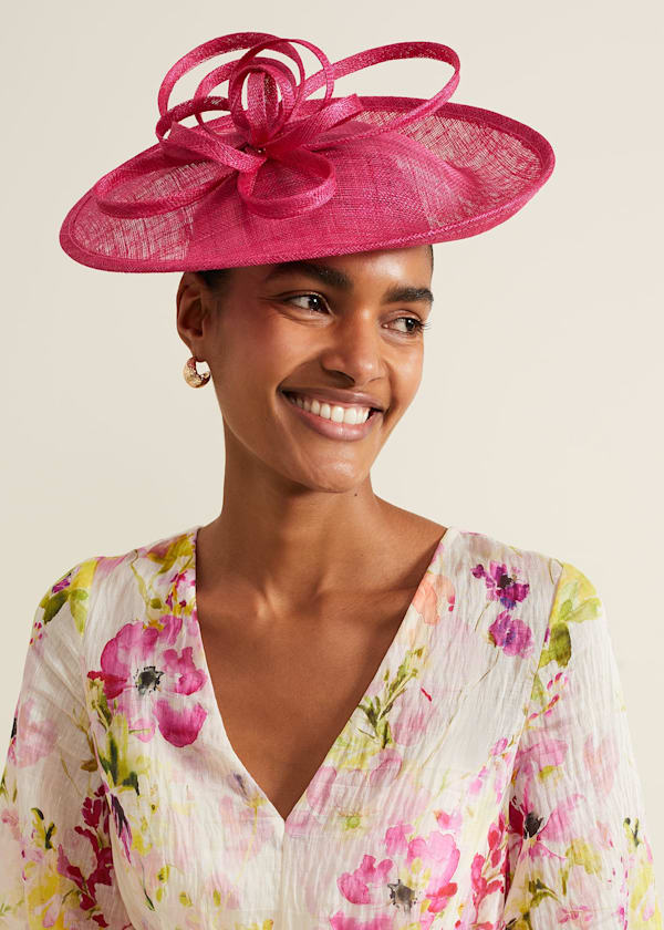 Pink Triple Twist Midi Disc Fascinator