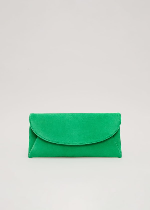 Suede Clutch Bag