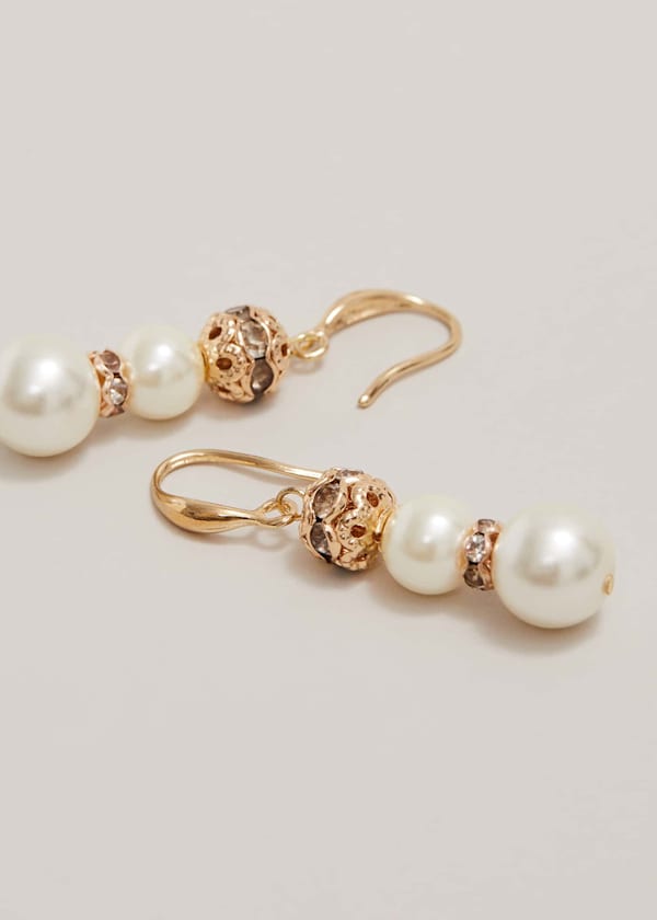 Bead And Pearl Earring