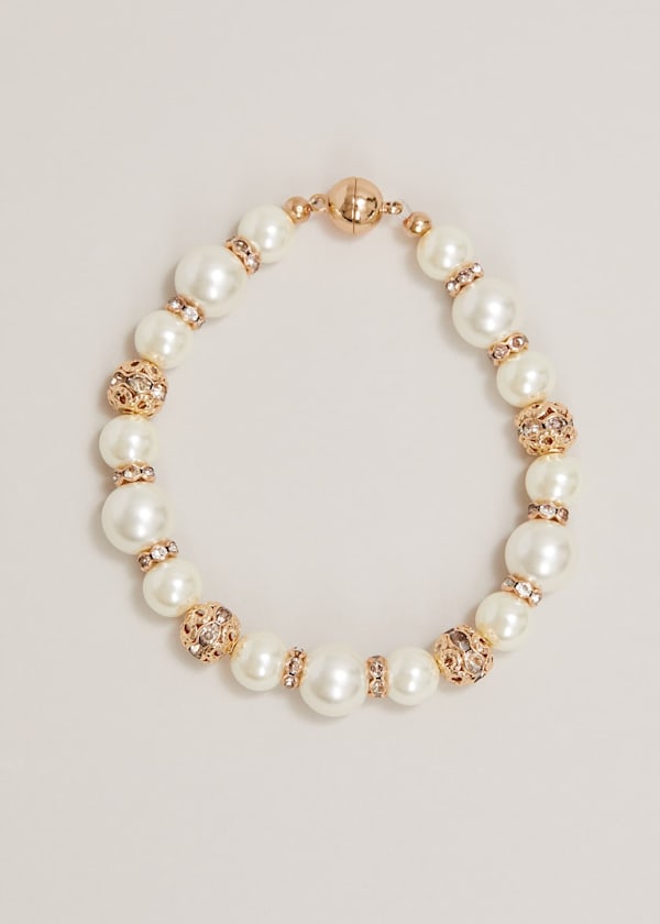 Bead And Pearl Bracelet