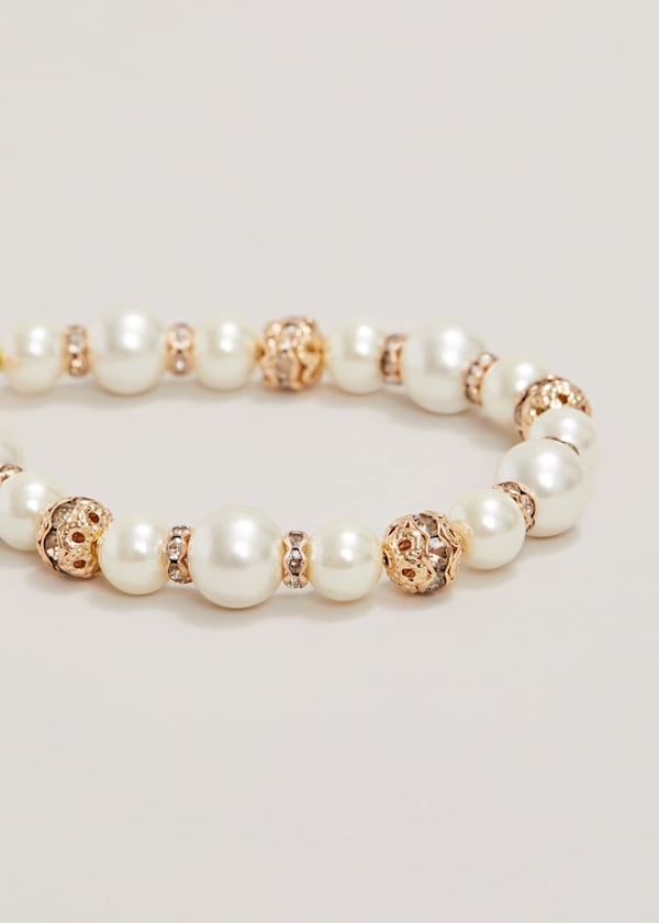 Bead And Pearl Bracelet