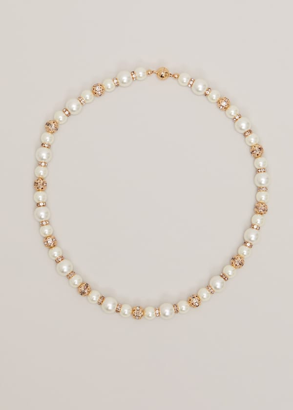 Bead And Pearl Necklace