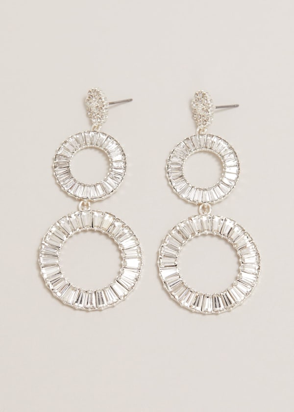 Statement Crystal Stone Drop Earrings