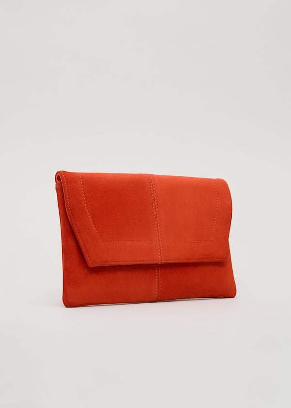 Square Suede Clutch
