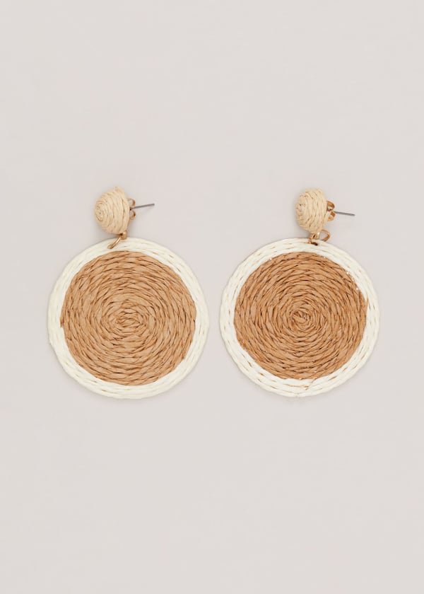 Raffia Oversized Circular Earring