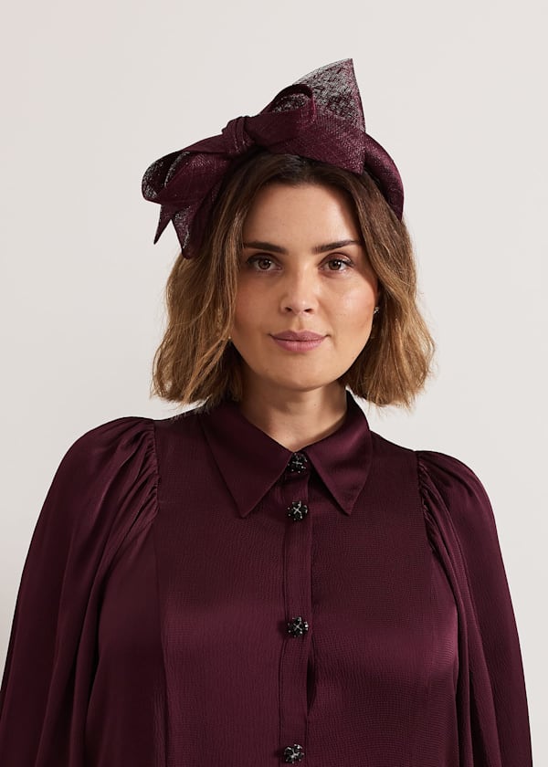 Purple Padded Bow Headband