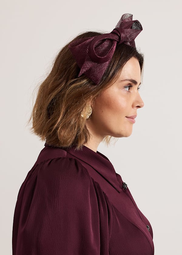 Purple Padded Bow Headband