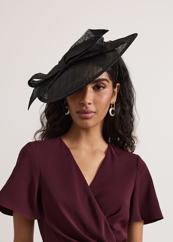 Black Flat Bow Midi Disc