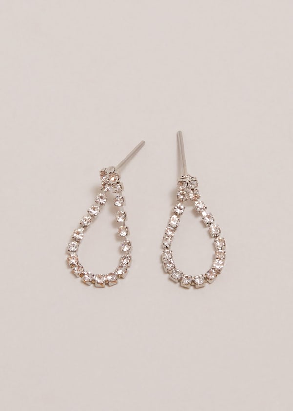 Sparkle Stone Teardrop Earrings