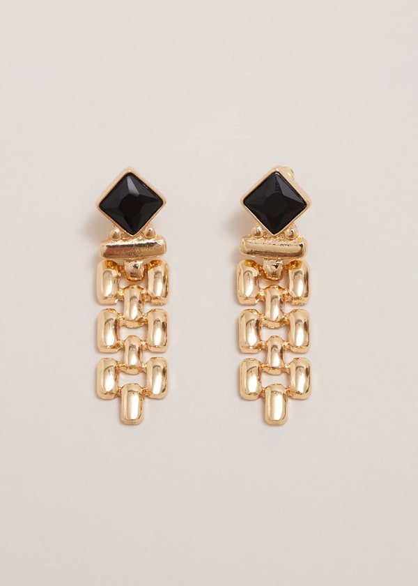 Gold Chain Drop Earrings