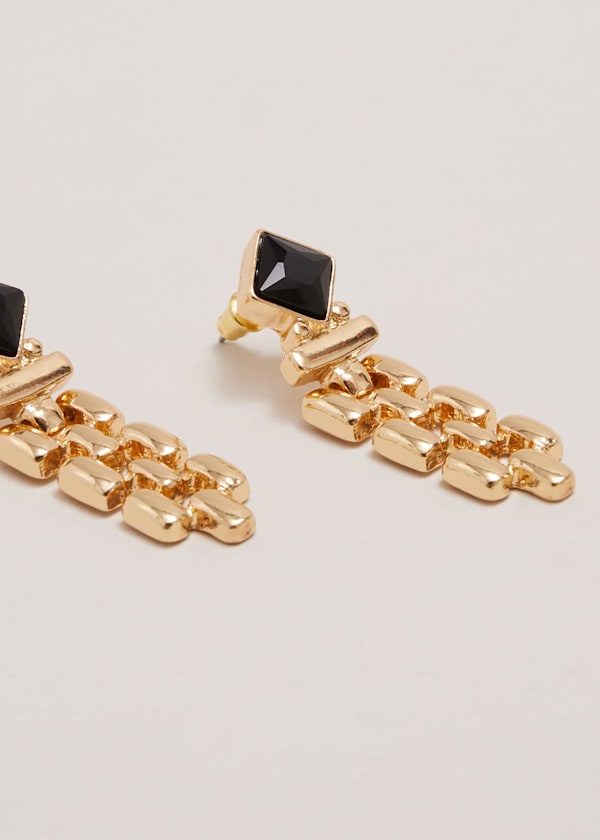 Gold Chain Drop Earrings