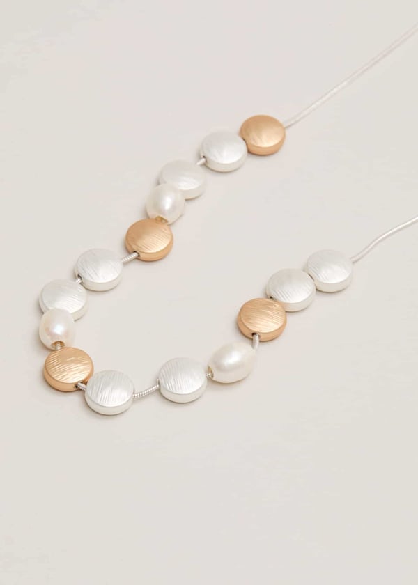 Beaded And Pearl Necklace