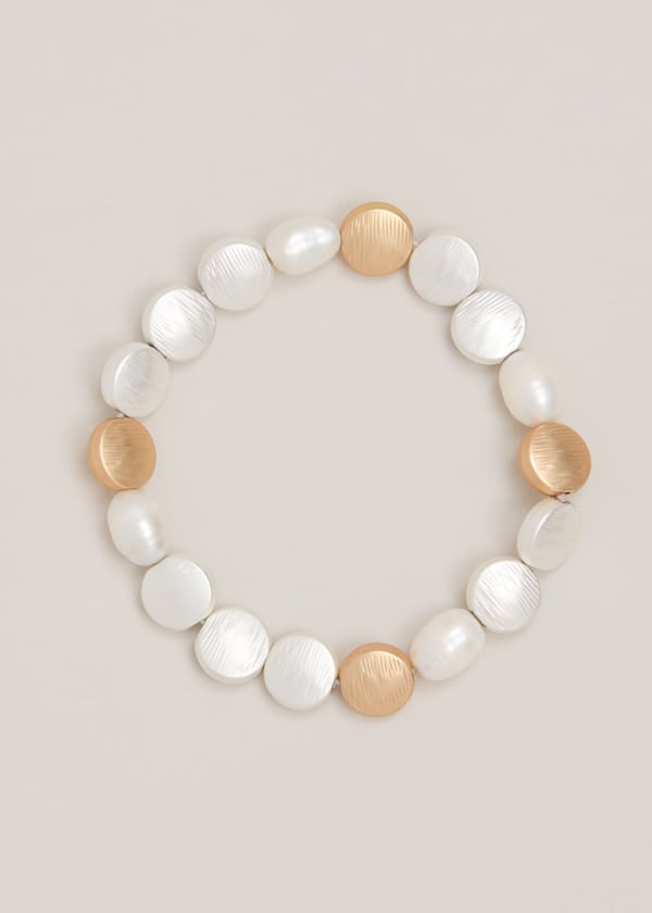 Beaded And Pearl Bracelet