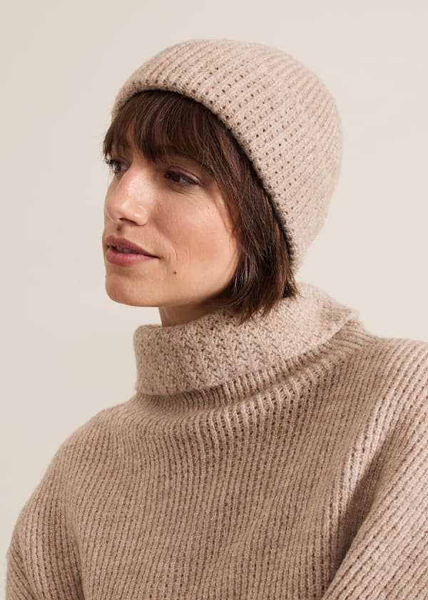 Camel Knitted Beanie