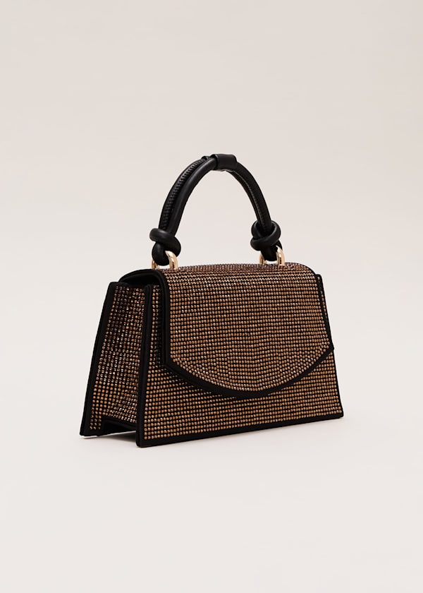 Gold Embellished Mini Tote