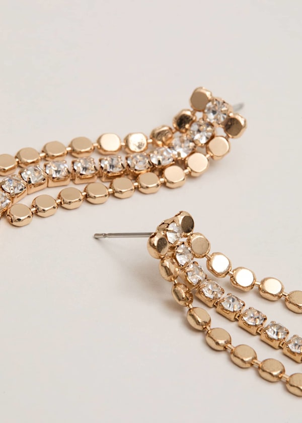 Gold Sparkle Disc Dangle Earrings