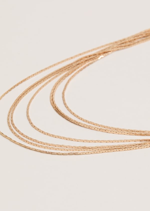 Gold Mutli Chain Fine Necklace