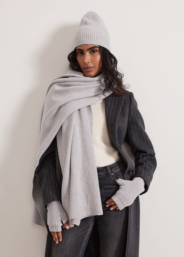 Grey Ribbed Armwarmers