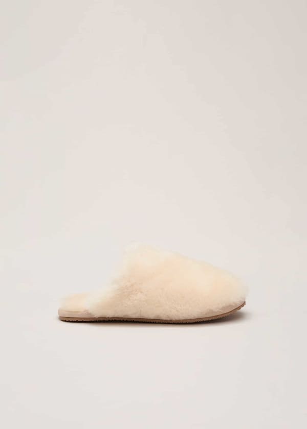 Shearling Closed Toe Slipper Mule